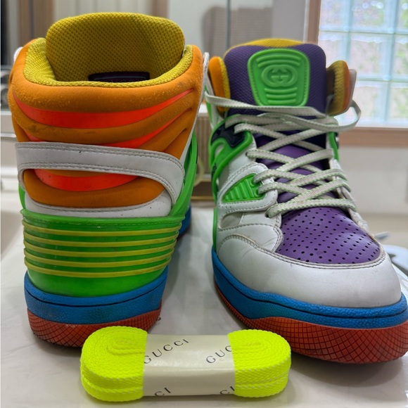 Gucci basket sneakers size 8.5 USA, very good condition, just a little dirty - Picture 4 of 4